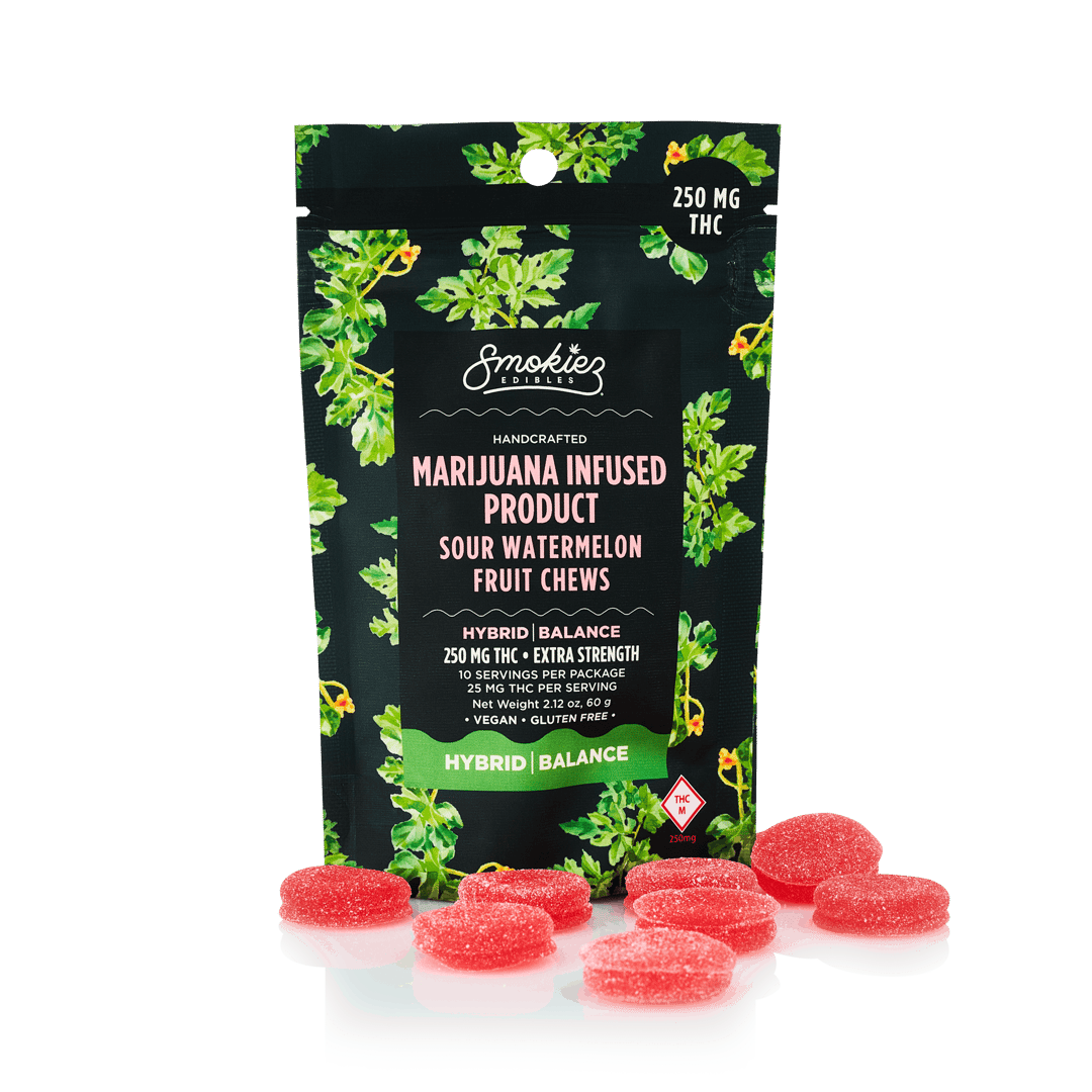 Smokiez HYBRID Sour Watermelon Fruit Chews - 250mg - MO