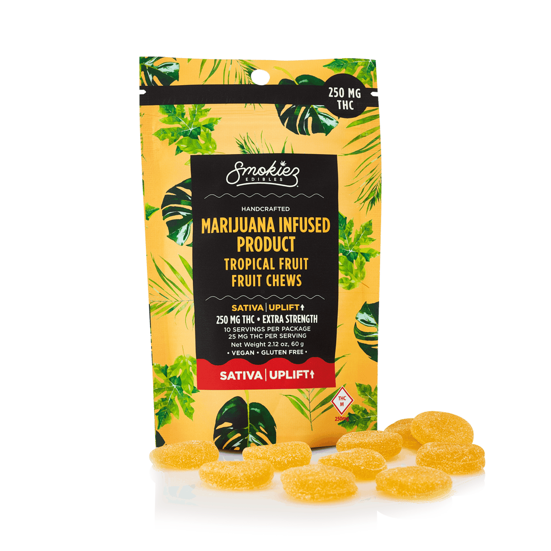 Smokiez SATIVA Tropical Fruit Chews - 250mg - MO