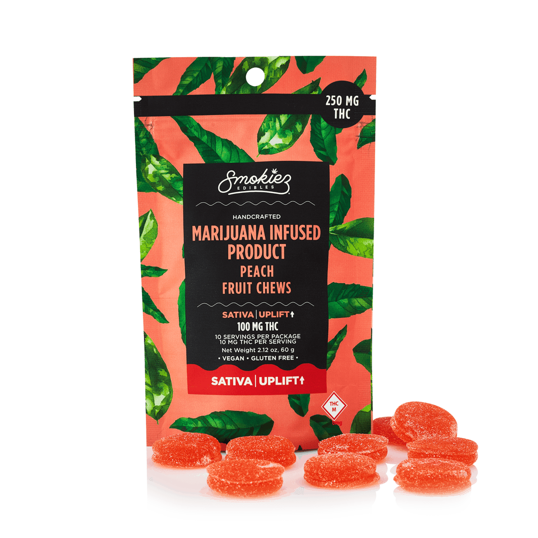 Smokiez SATIVA Peach Fruit Chews - 250mg - MO