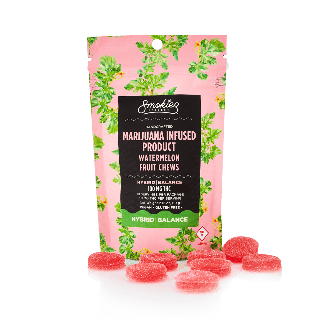 Smokiez HYBRID Watermelon Fruit Chews - 100mg - MO