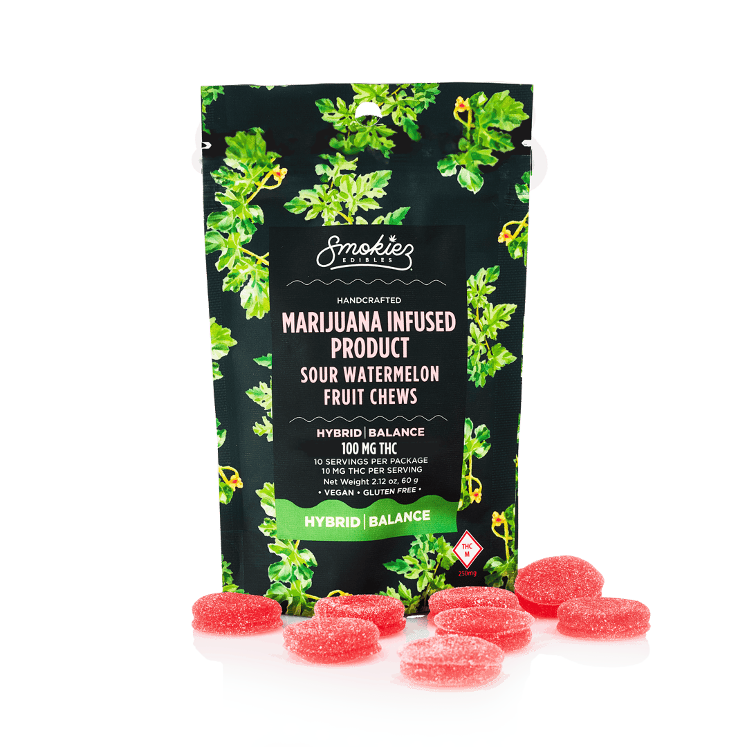 Smokiez HYBRID Sour Watermelon Fruit Chews - 100mg - MO