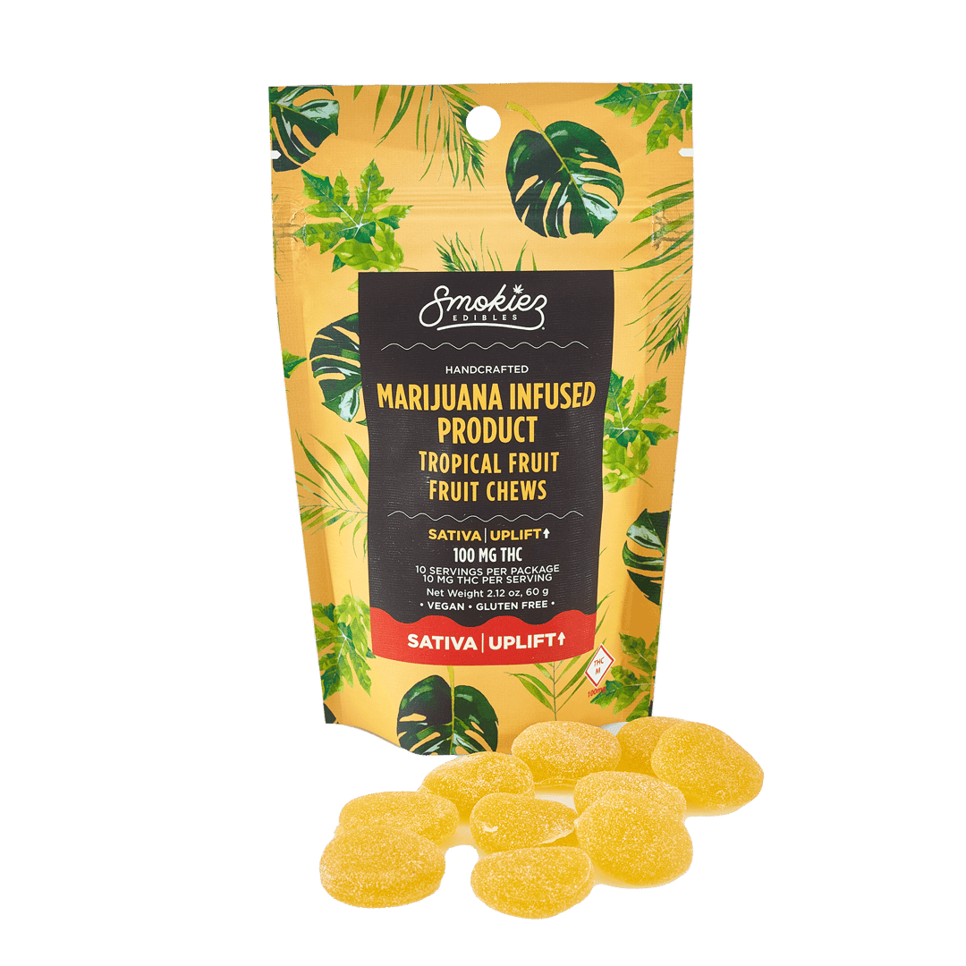 Smokiez SATIVA Tropical Fruit Chews - 100mg - MO