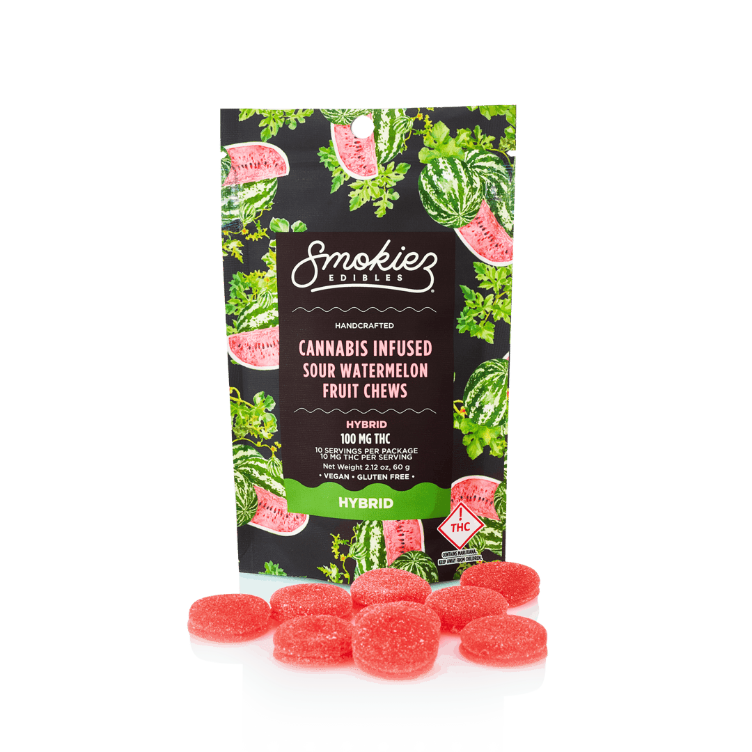 Smokiez HYBRID Sour Watermelon Fruit Chews - 100mg - OH