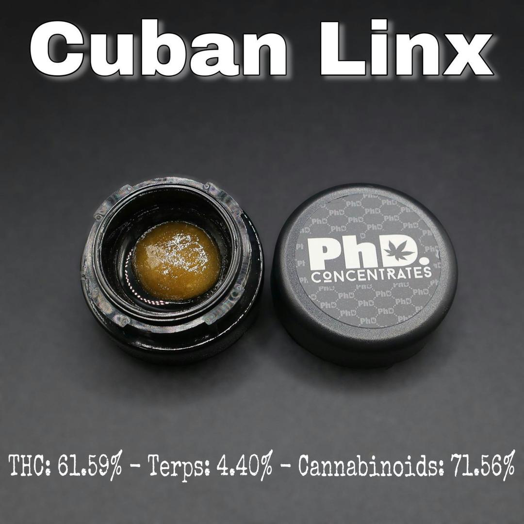 PhD Concentrate 1 gram - Cuban Linx Badder - 61.59% THC