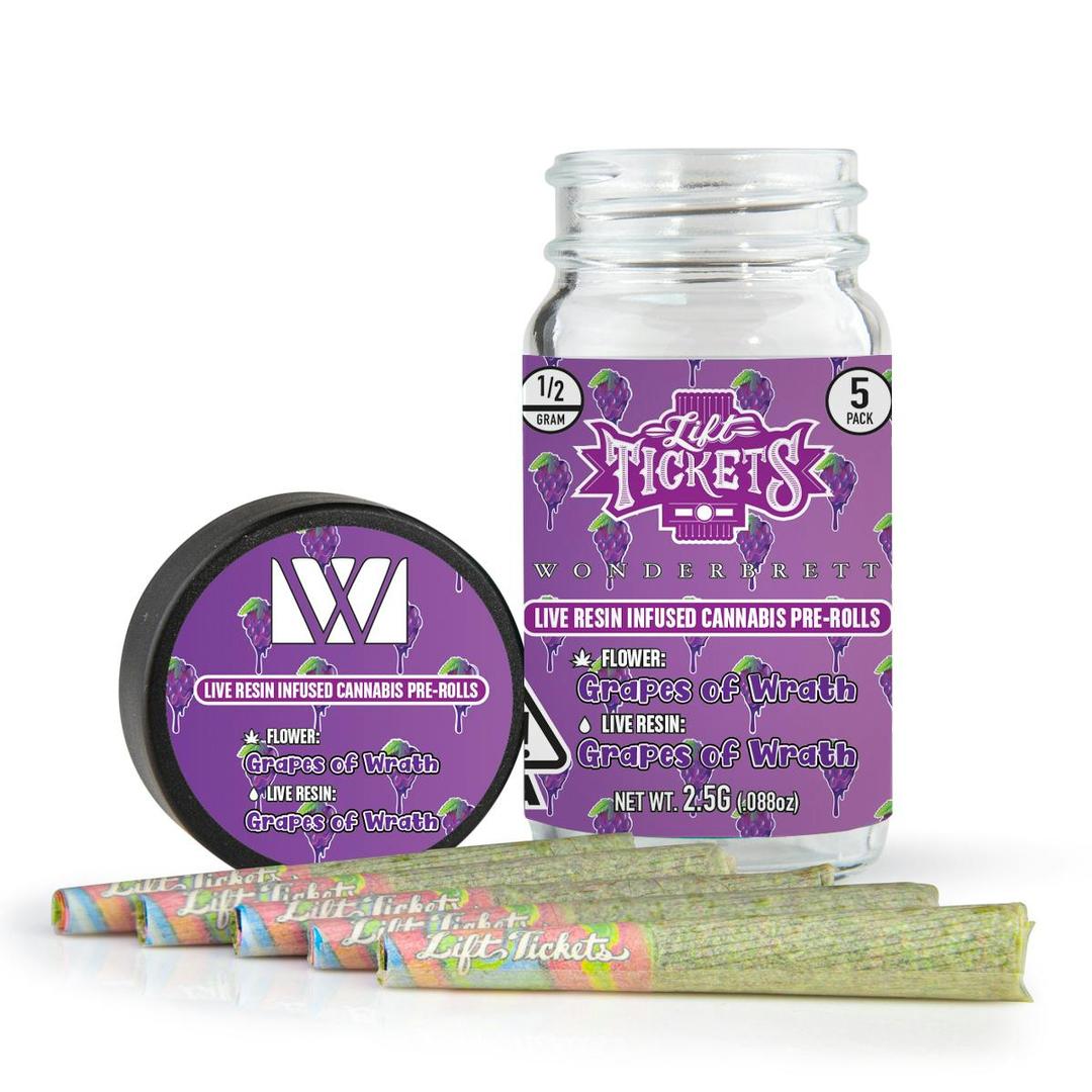 Grapes of Wrath x Grapes of Wrath - Infused Pre-Roll 5-Pack