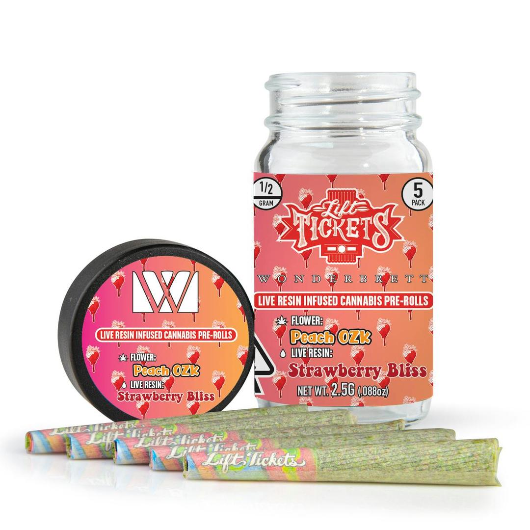 Peach OZK x Strawberry Bliss - Infused Pre-Roll 5-Pack