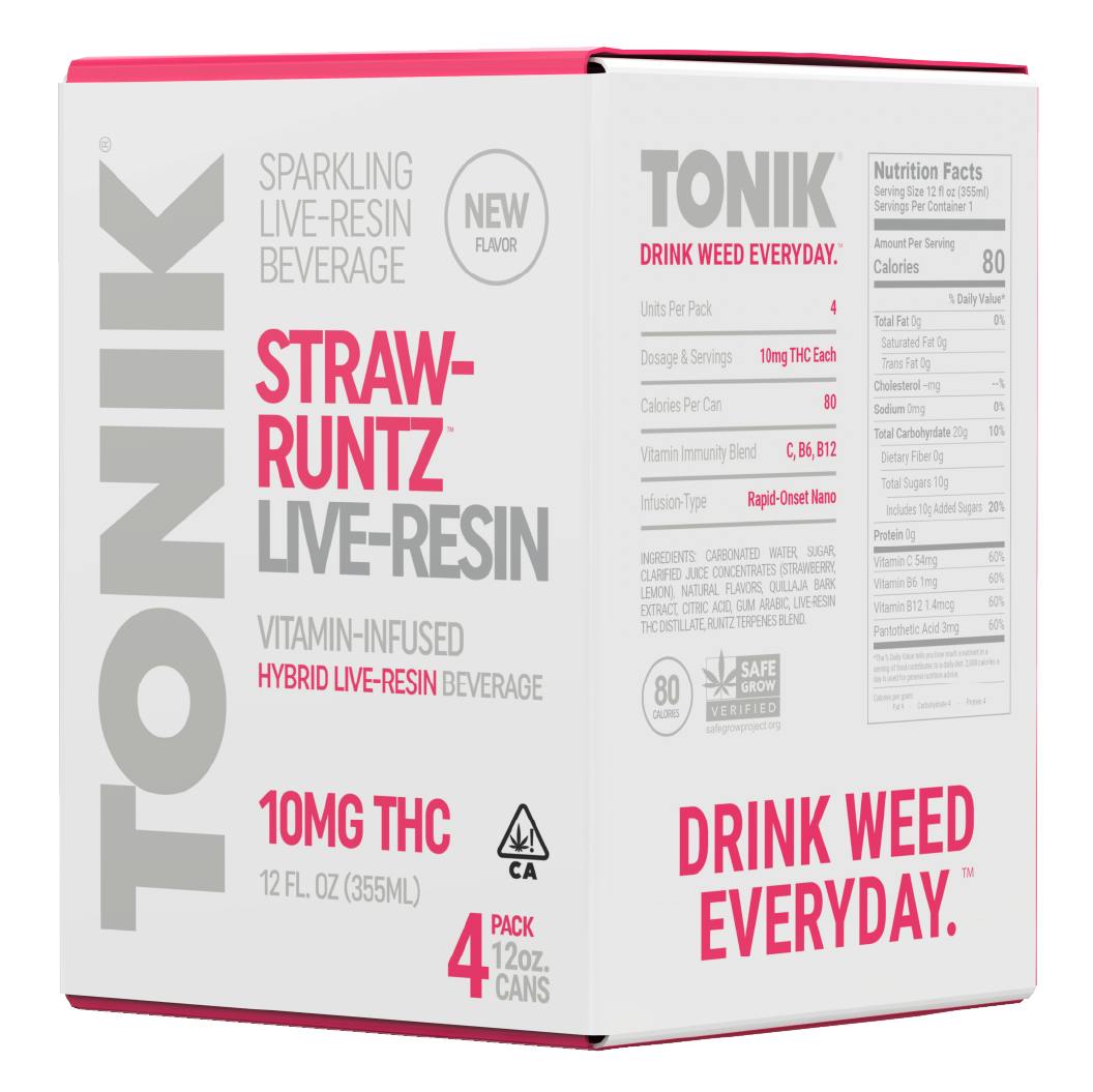 Hybrid Straw Runtz Live-Resin 12oz. Beverage 4-Pack