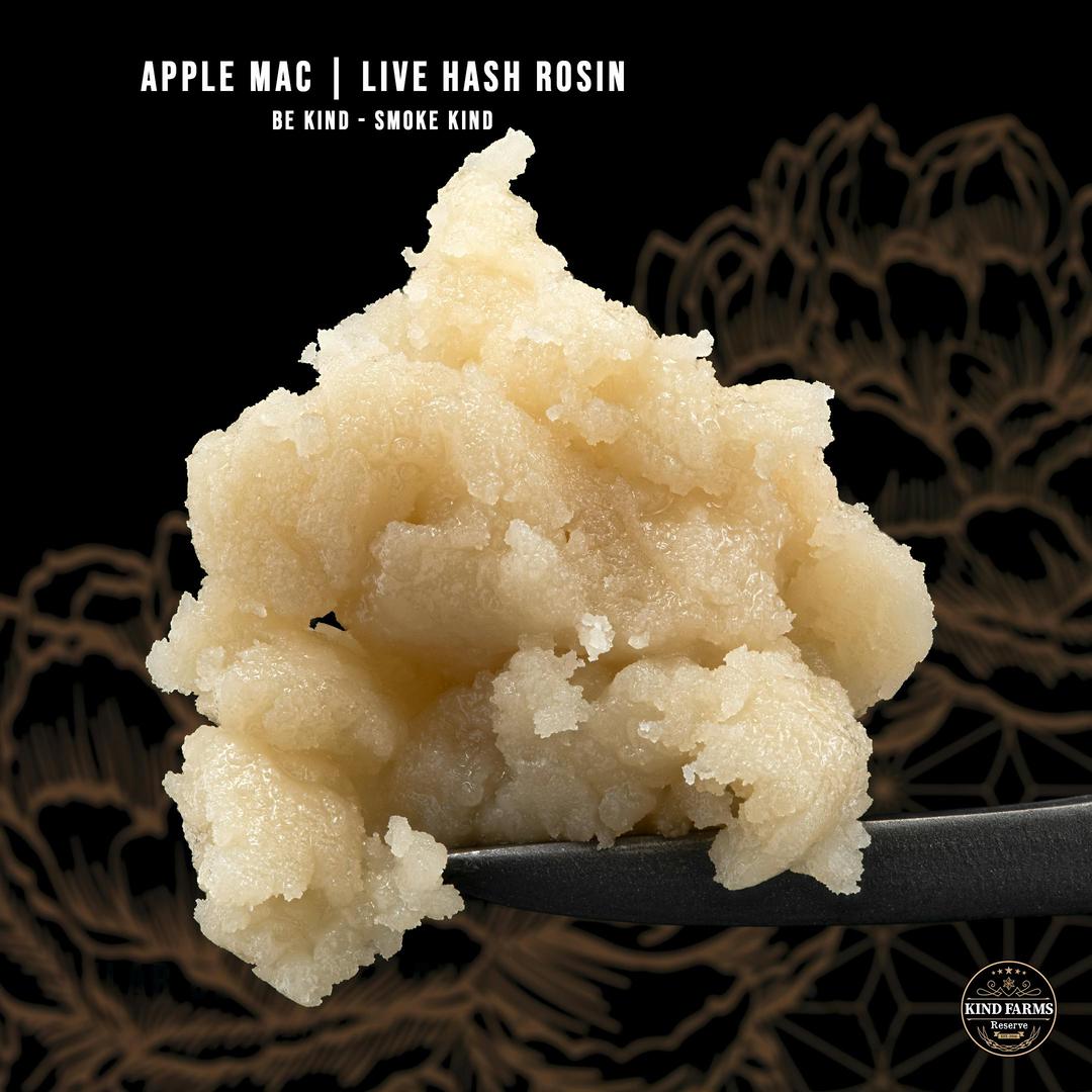 Apple MAC Live Hash Rosin - Kind Farms Reserve