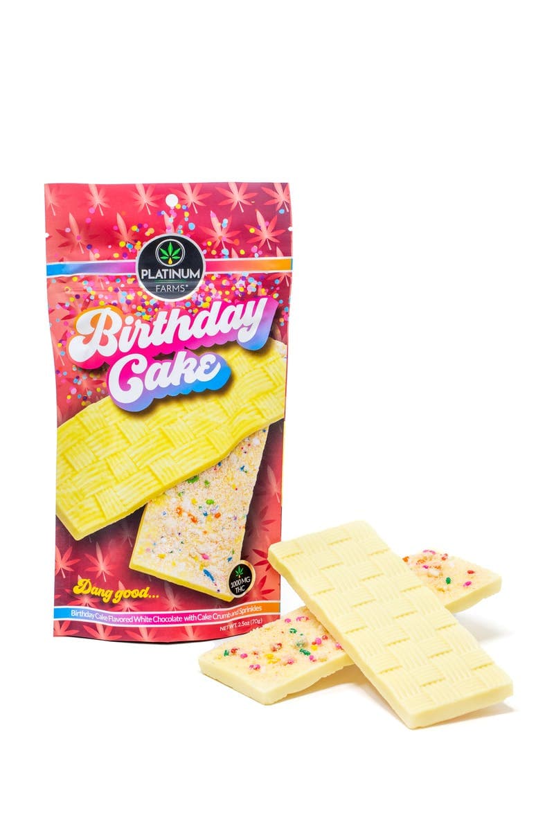 Craft Chocolate Bar - White Chocolate Birthday Cake 1000mg THC