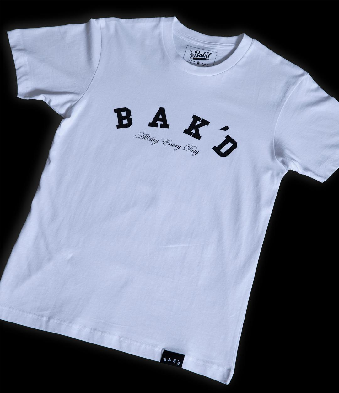 Bak'd Classic T-Shirt (White/Black)