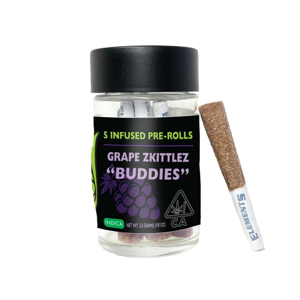 Grape Zkittlez "Buddies" 5 Infused Pre-Rolls