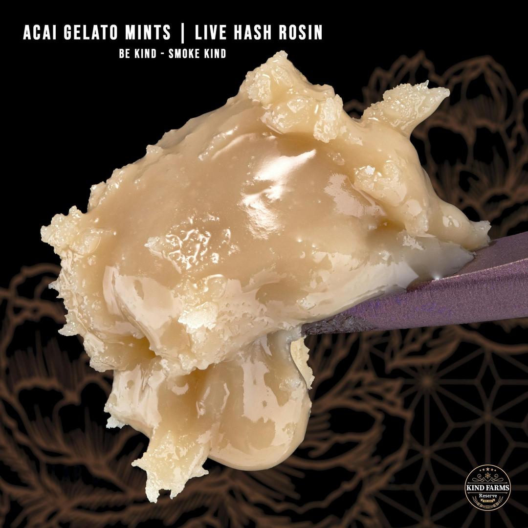 Acai Gelato Mints Live Hash Rosin - Kind Farms Reserve
