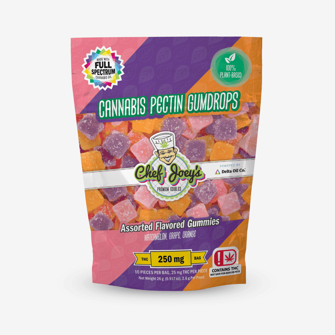 250mg Pectin Gumdrops | Assorted Flavors - 10 pcs