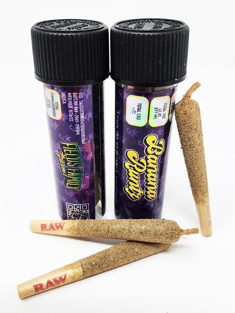 Banana Runtz Diamond & Kief Infused Pre-Rolls 3 Pack