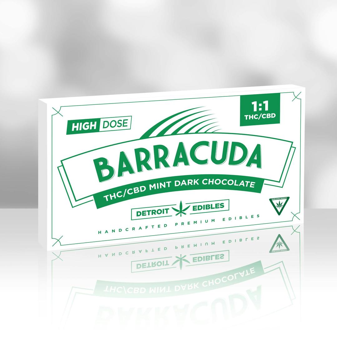 Barracuda Bar 1:1, Mint Dark Chocolate - High Dose