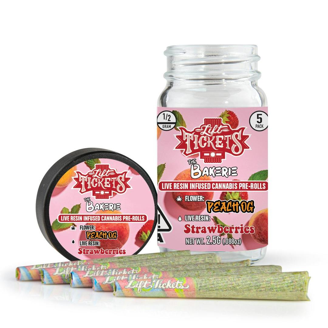 Peach OG x Strawberries - Infused Pre-Roll 5-Pack