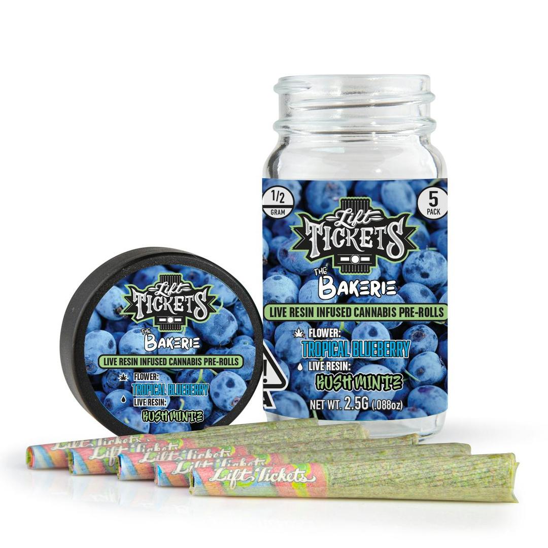 Tropical Blueberry x Kush Mintz - Infused Pre-Roll 5-Pack