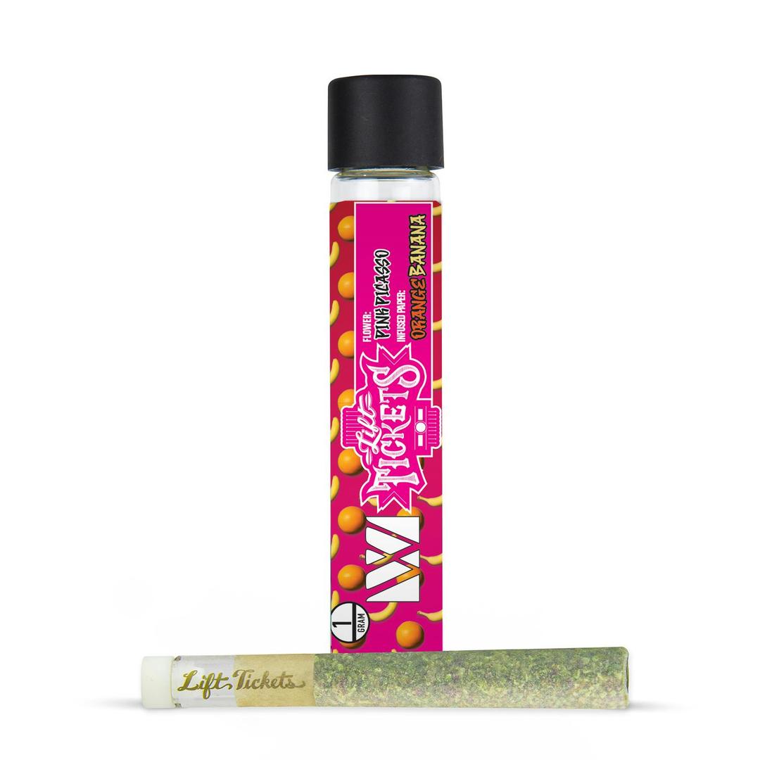 Infused Glass Tip Pre-roll: Pink Picasso x Orange Banana 1g Joint