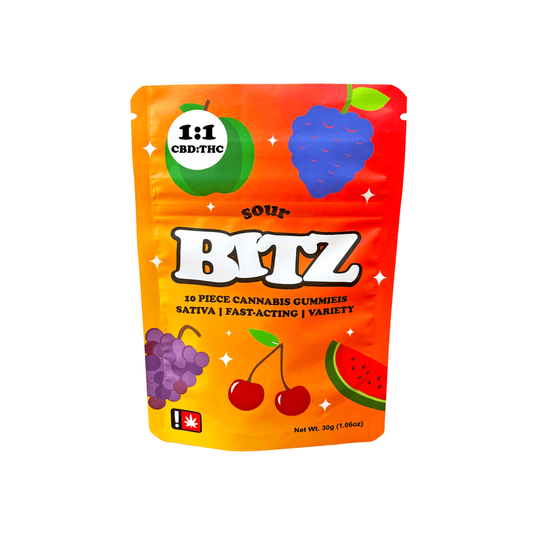 BITZ 1:1 CBD:THC 100mg Sour - OR