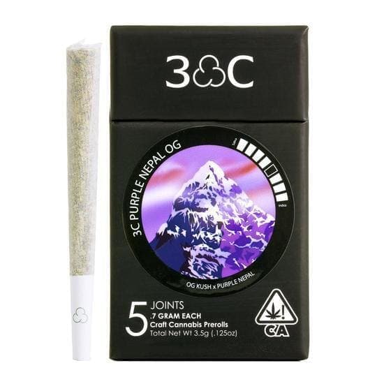 3C | Purple Nepal Prerolls 5pk - 3.5g