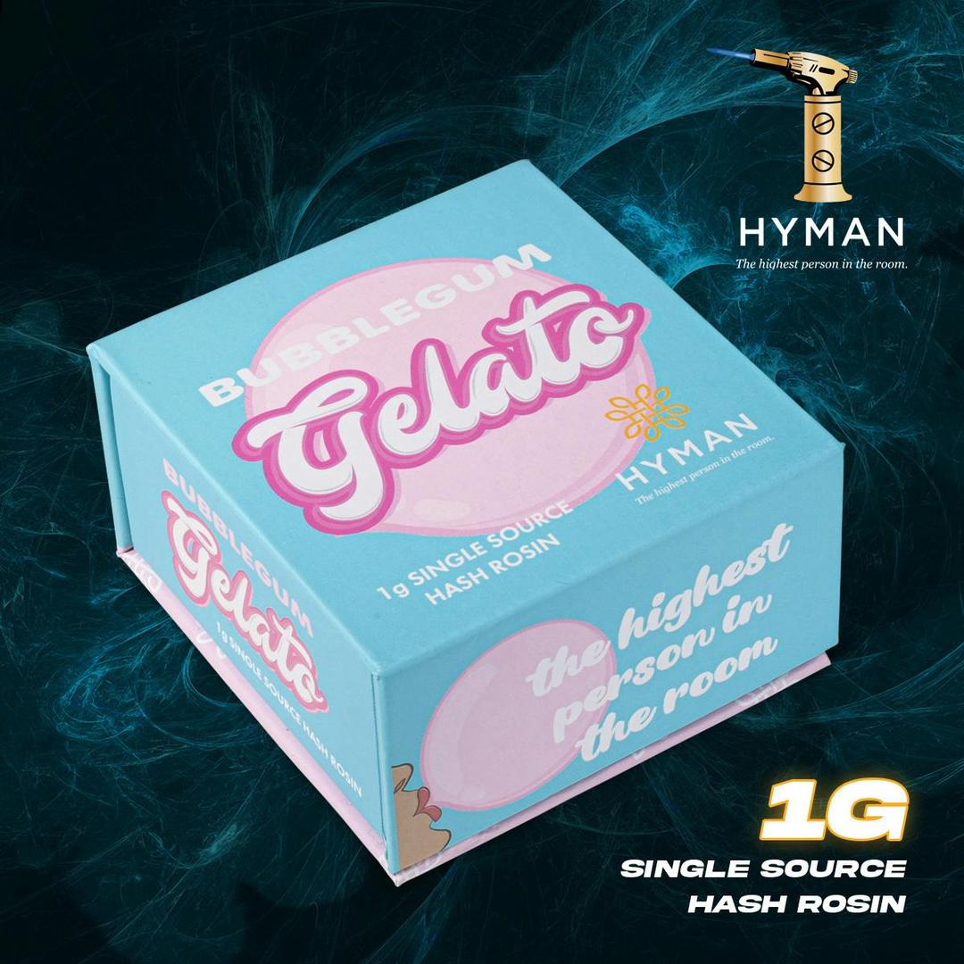 Bubblegum Gelato | 1G Single Source Hash Rosin | HYMAN | MED