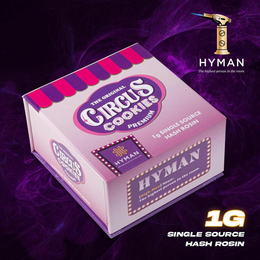 Circus Cookies | 1G Single Source Hash Rosin | HYMAN | MED