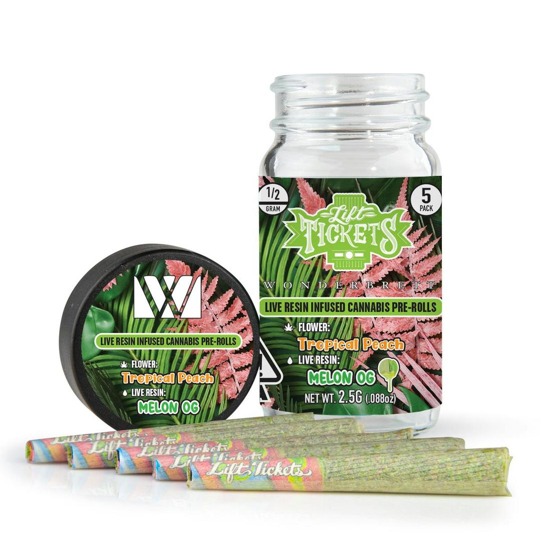 Tropical Peach x Melon OG - Infused Pre-Roll 5-Pack