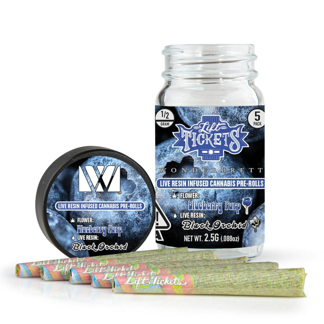 Blueberry Purp x Black Orchid - Infused Pre-Roll 5-Pack