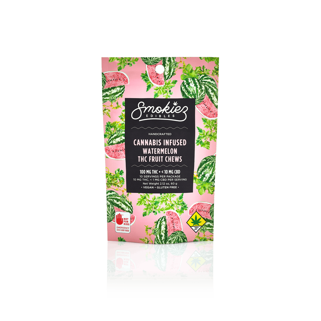 Smokiez HYBRID Watermelon Fruit Chews - 100mg 10pk - WA
