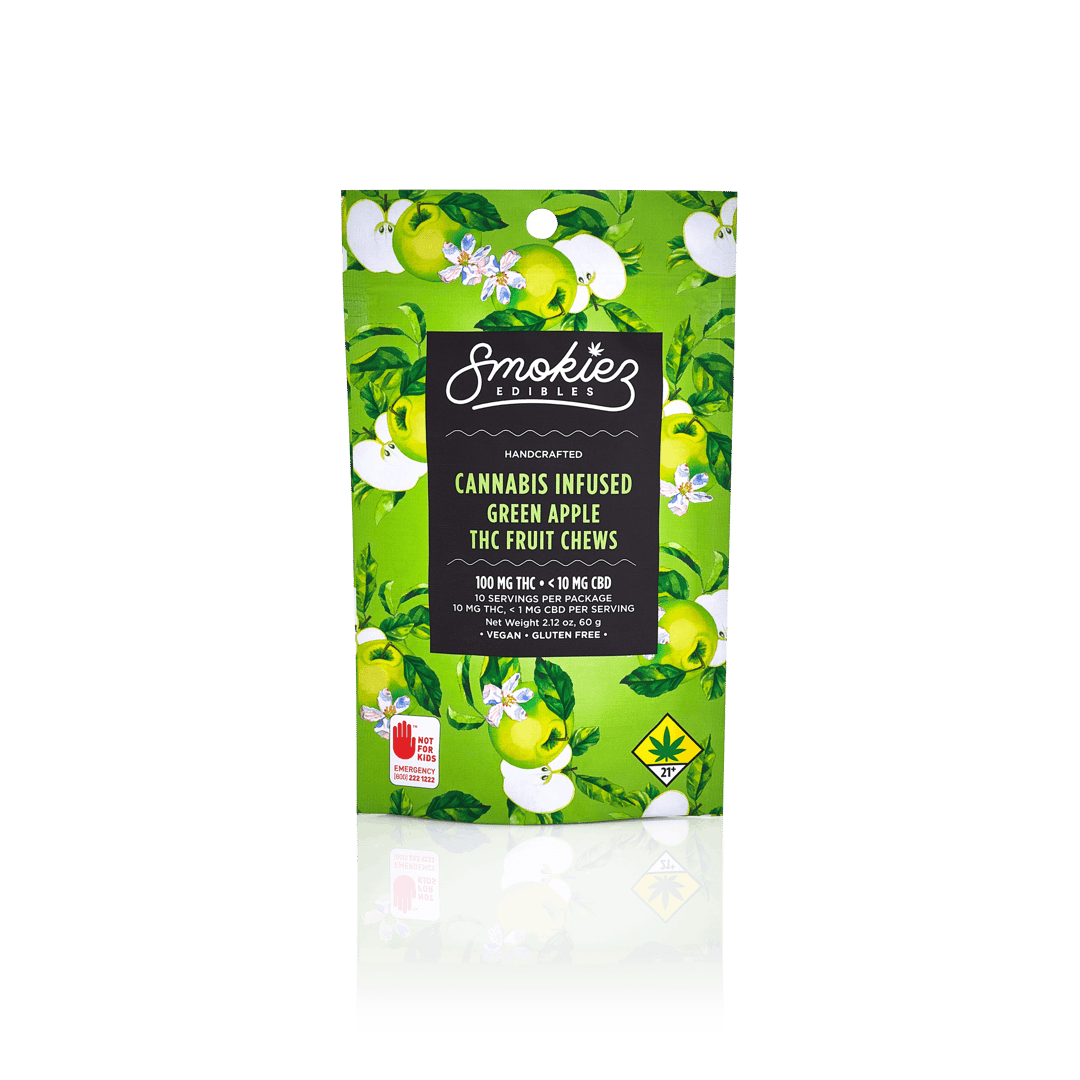 Smokiez HYBRID Green Apple Fruit Chews - 100mg 10pk - WA