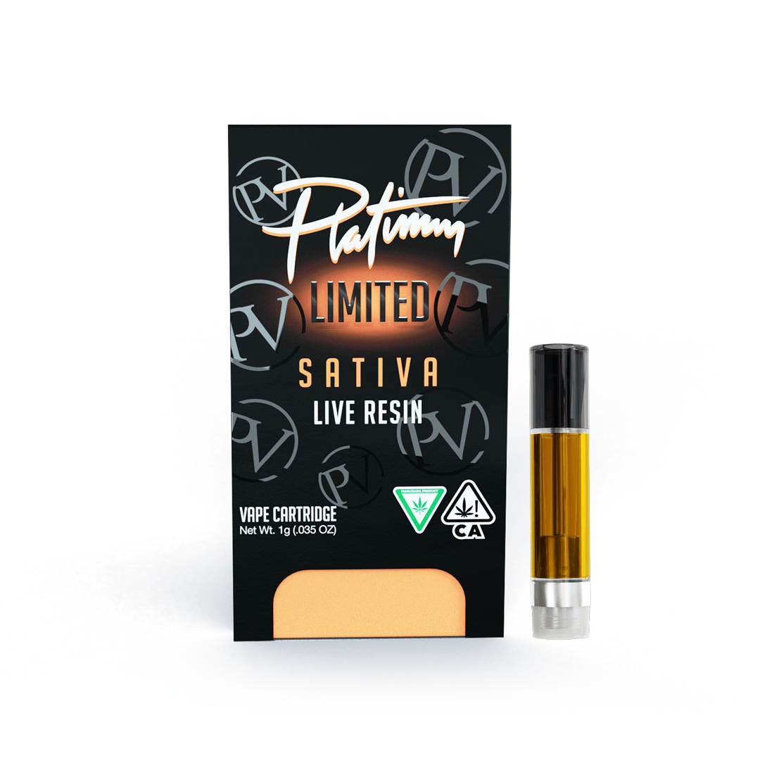 Platinum Vape LIVE RESIN Sour Tangie (Sativa) 510 Thread Cartridge 1g
