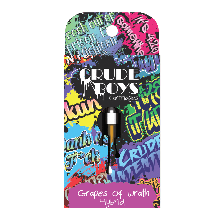 Crude Boys 1g Cartridge - Grapes of Wrath (Hybrid)
