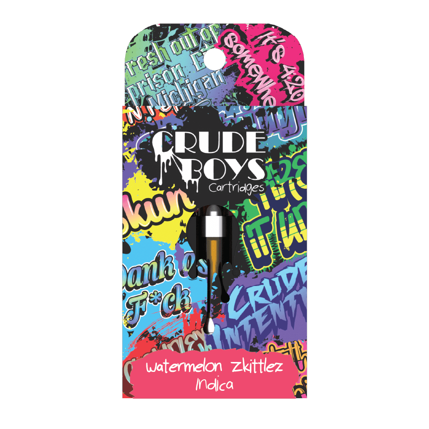 Crude Boys 1g Cartridge - Watermelon Zkittlez (Indica)
