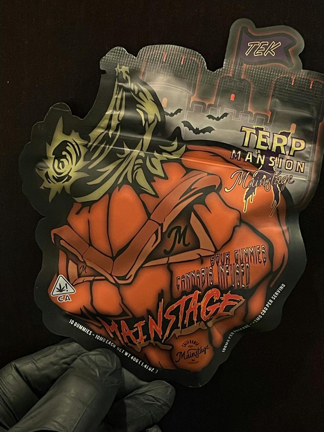 Terp Mansion X Mainstage Sour Gummies (10 Pack/100mg)