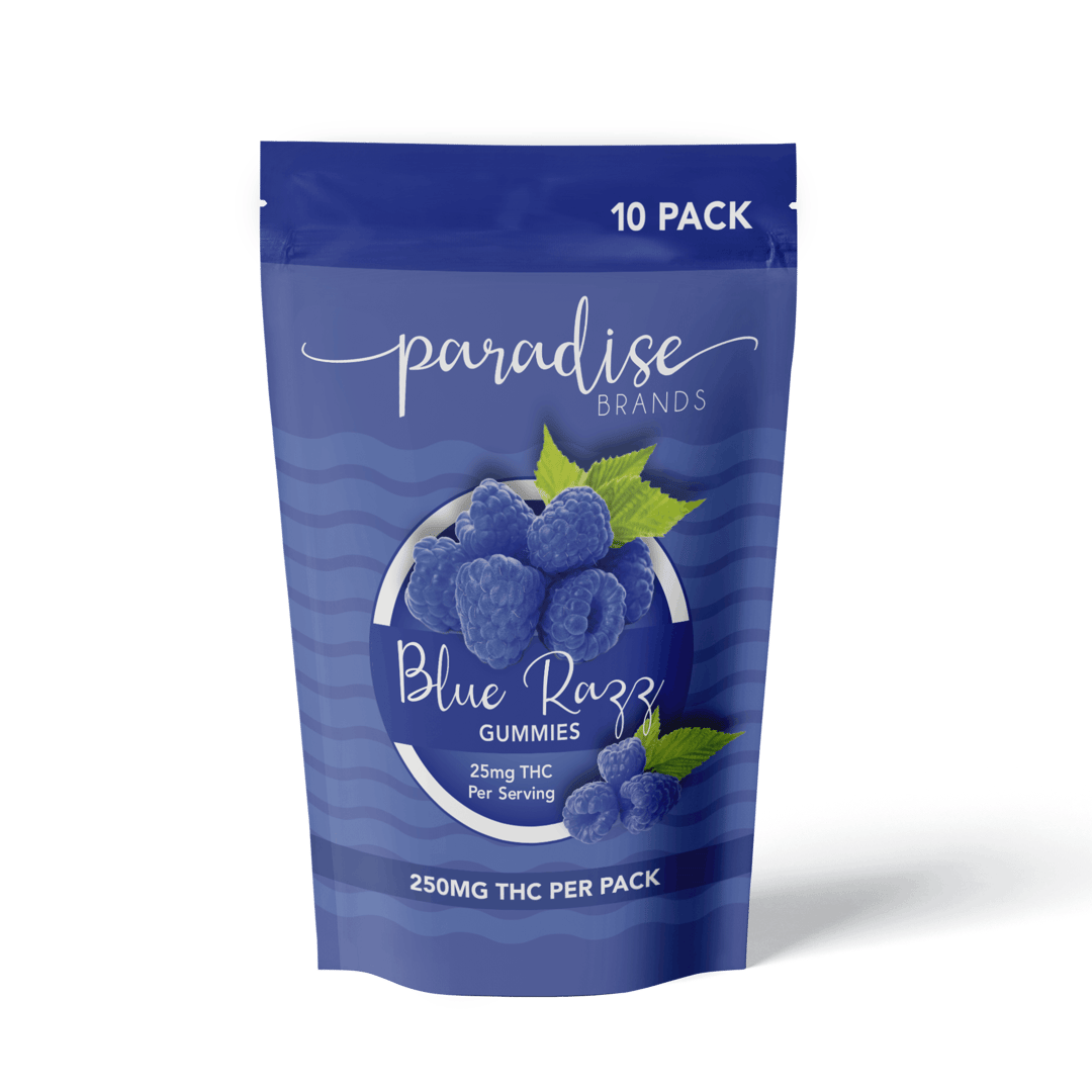 10 Pack Gummies Blue Razz 250mg