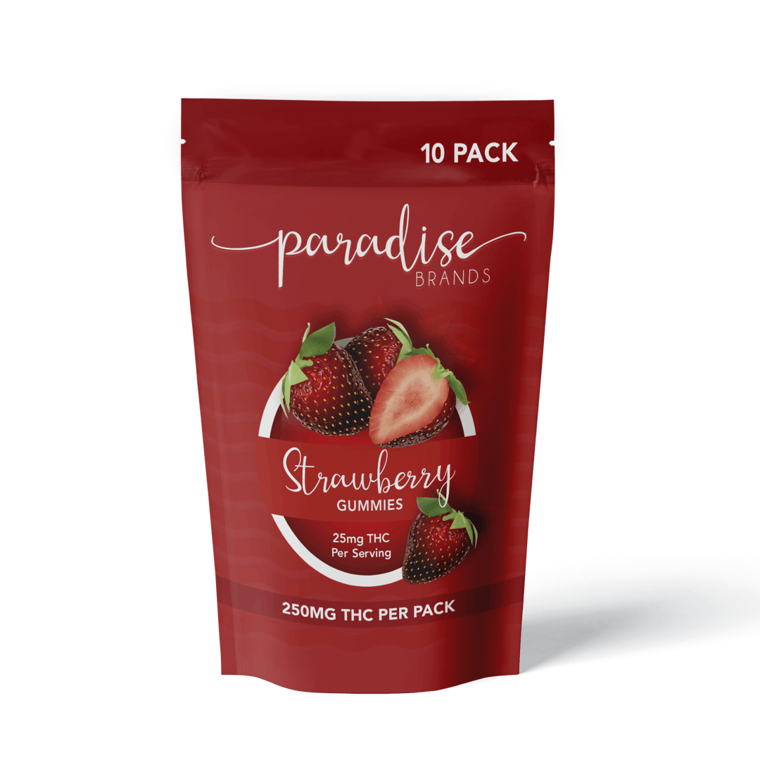 10 Pack Gummies Strawberry 250mg