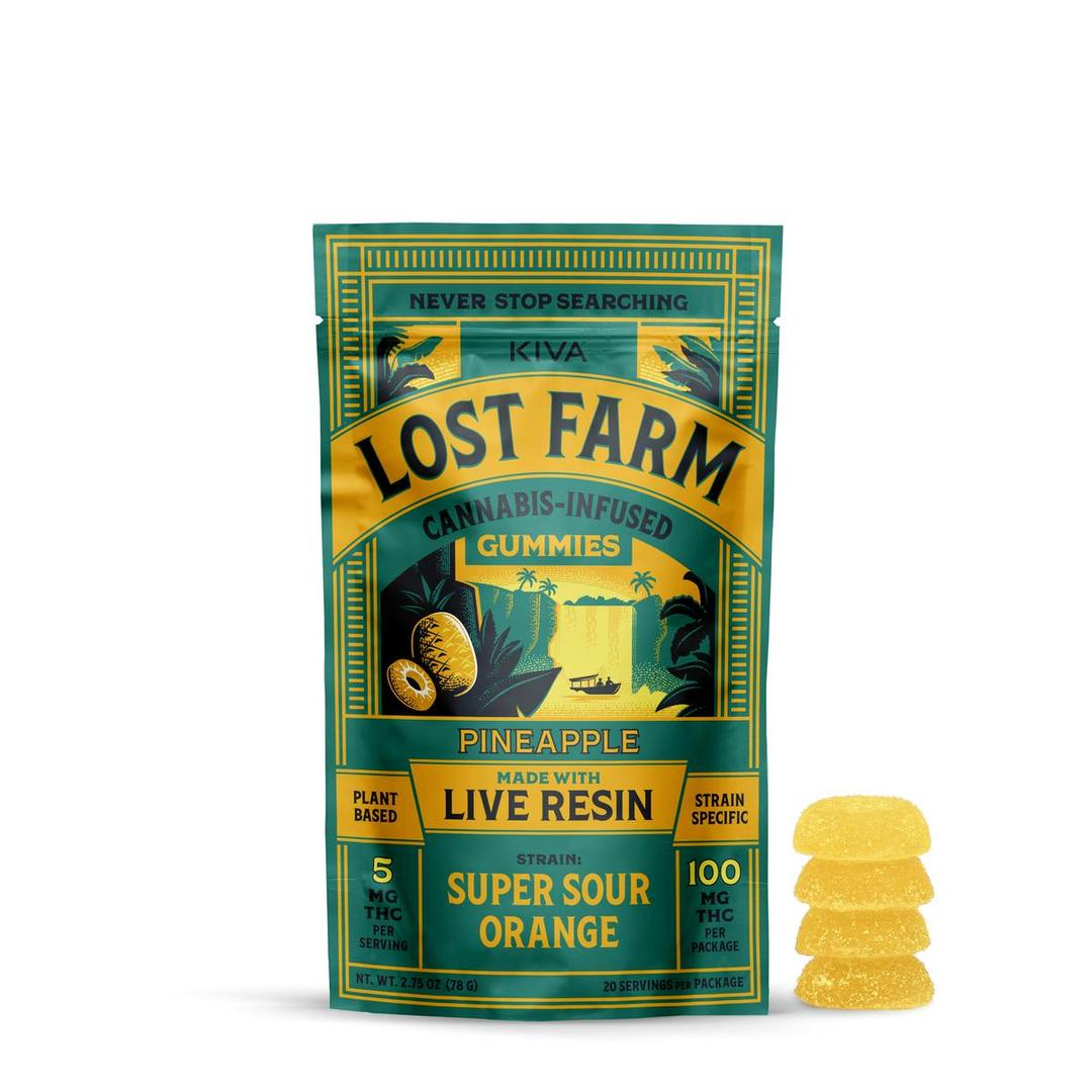 Lost Farm Pineapple x Super Sour Orange Gummies