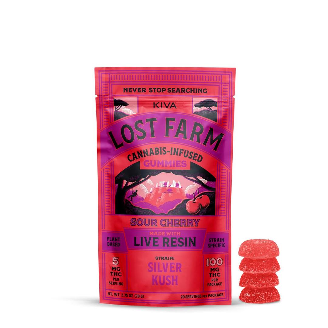 Lost Farm Sour Cherry x Silver Kush Gummies