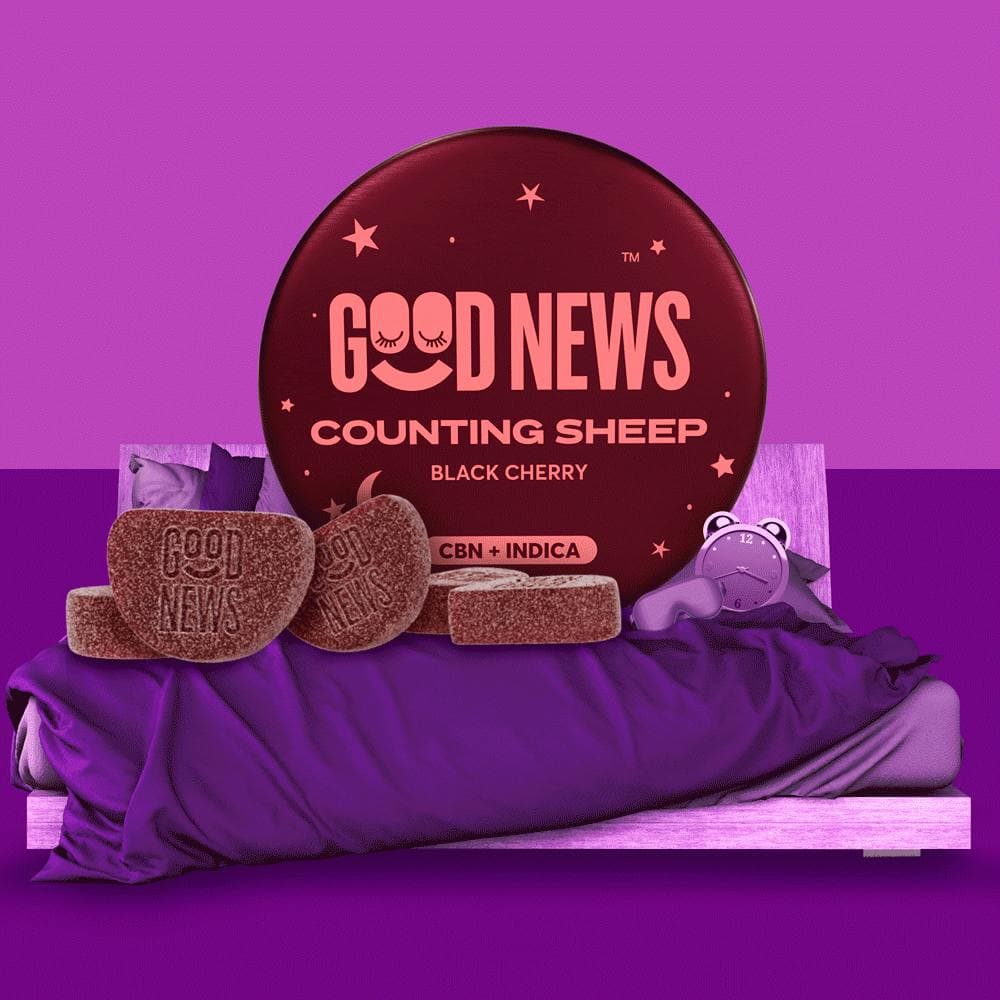 Good News Counting Sheep Black Cherry Gummies with CBN