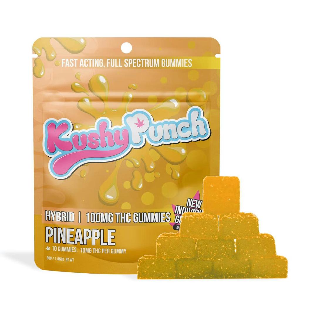 Kushy Punch - Hybrid Pineapple INDIVIDUAL GUMMIES 200MG