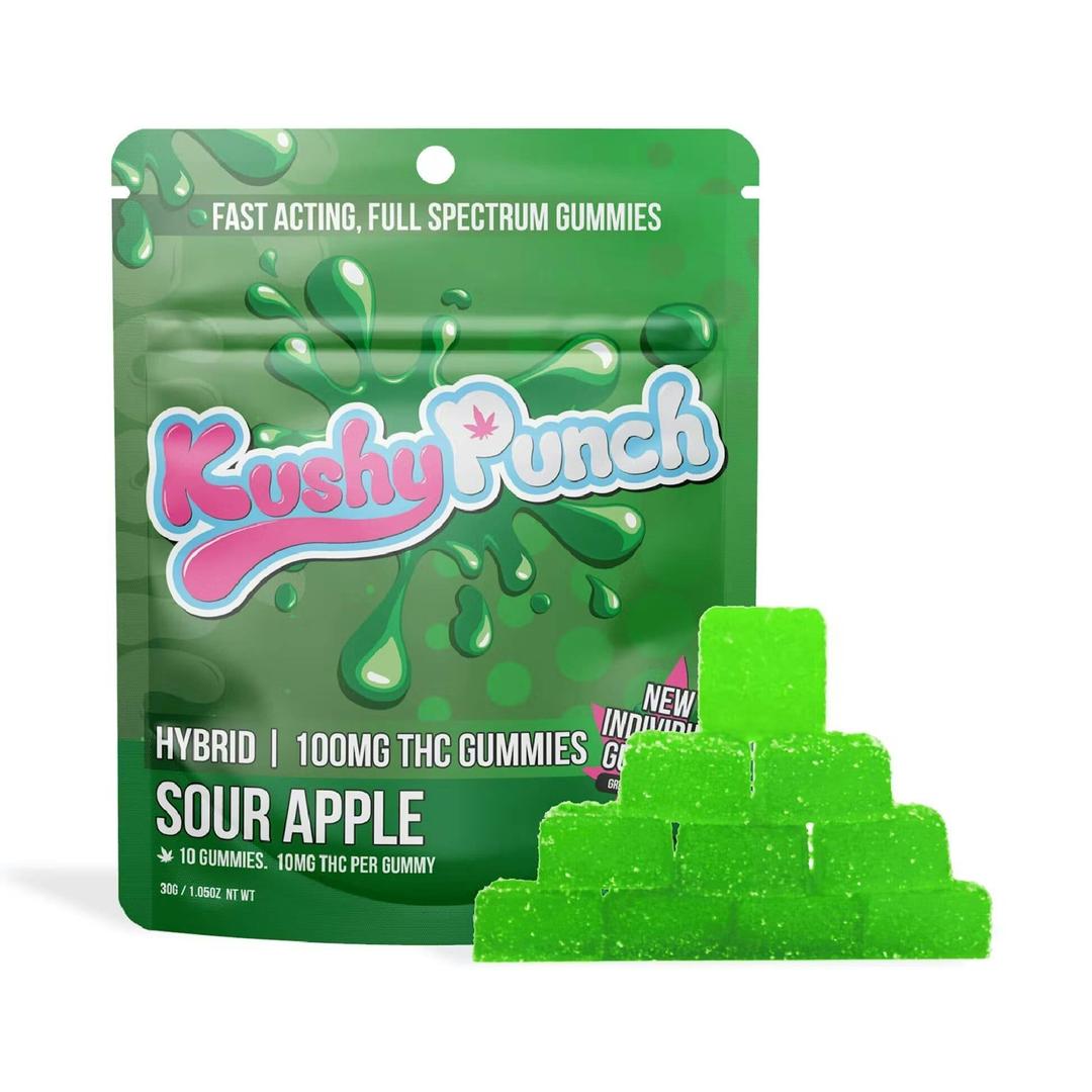 Kushy Punch - Hybrid Green Apple INDIVIDUAL GUMMIES 200MG