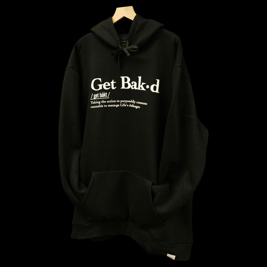 Get Bak'd Definition & Meaning Hoodie w/ Pocket- Black