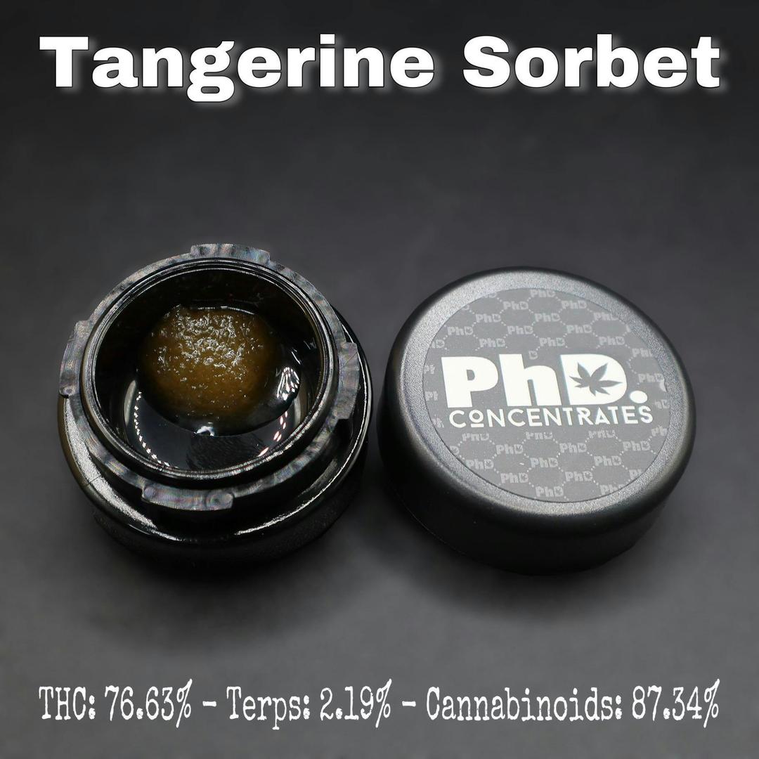 PhD Concentrate 1 gram - Tangerine Sorbet Badder - 76.63% THC