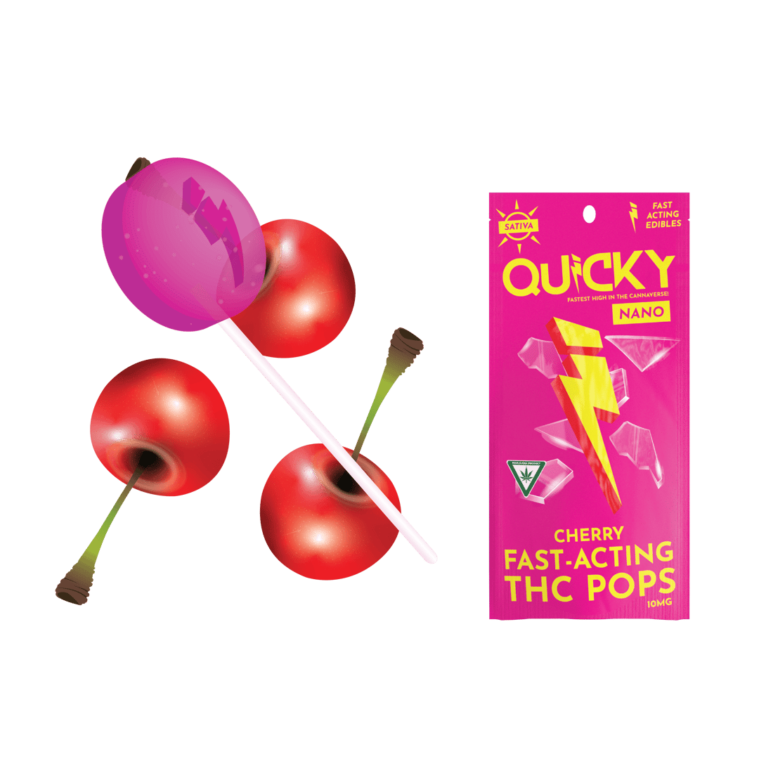 Quicky Sucker - Cherry (Sativa) - 10mg
