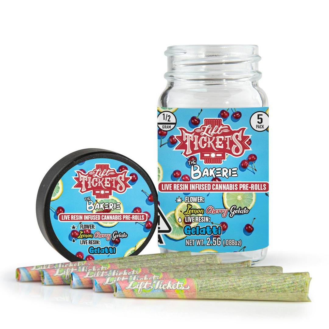 Lemon Cherry Gelato x Gelatti - Infused Pre-Roll 5-Pack