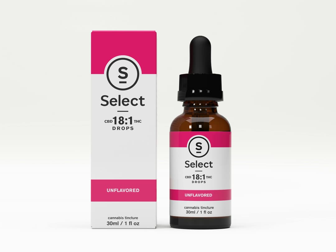 Unflavored Drops 18:1 CBD:THC Tincture 947mg CBD / 53mg THC