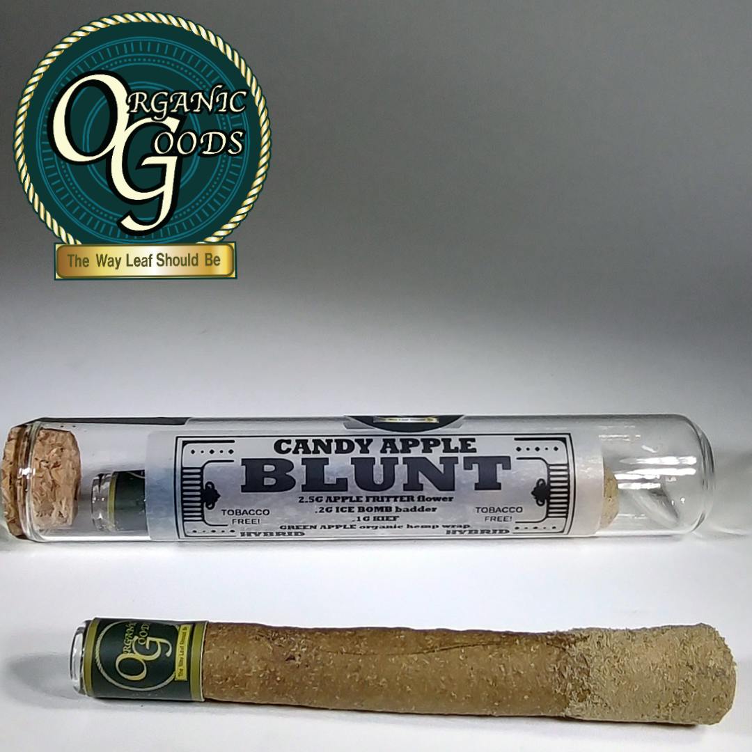 Organic Goods TF Blunt Dipped in Badder & Kief Candy Apple 2.8 G