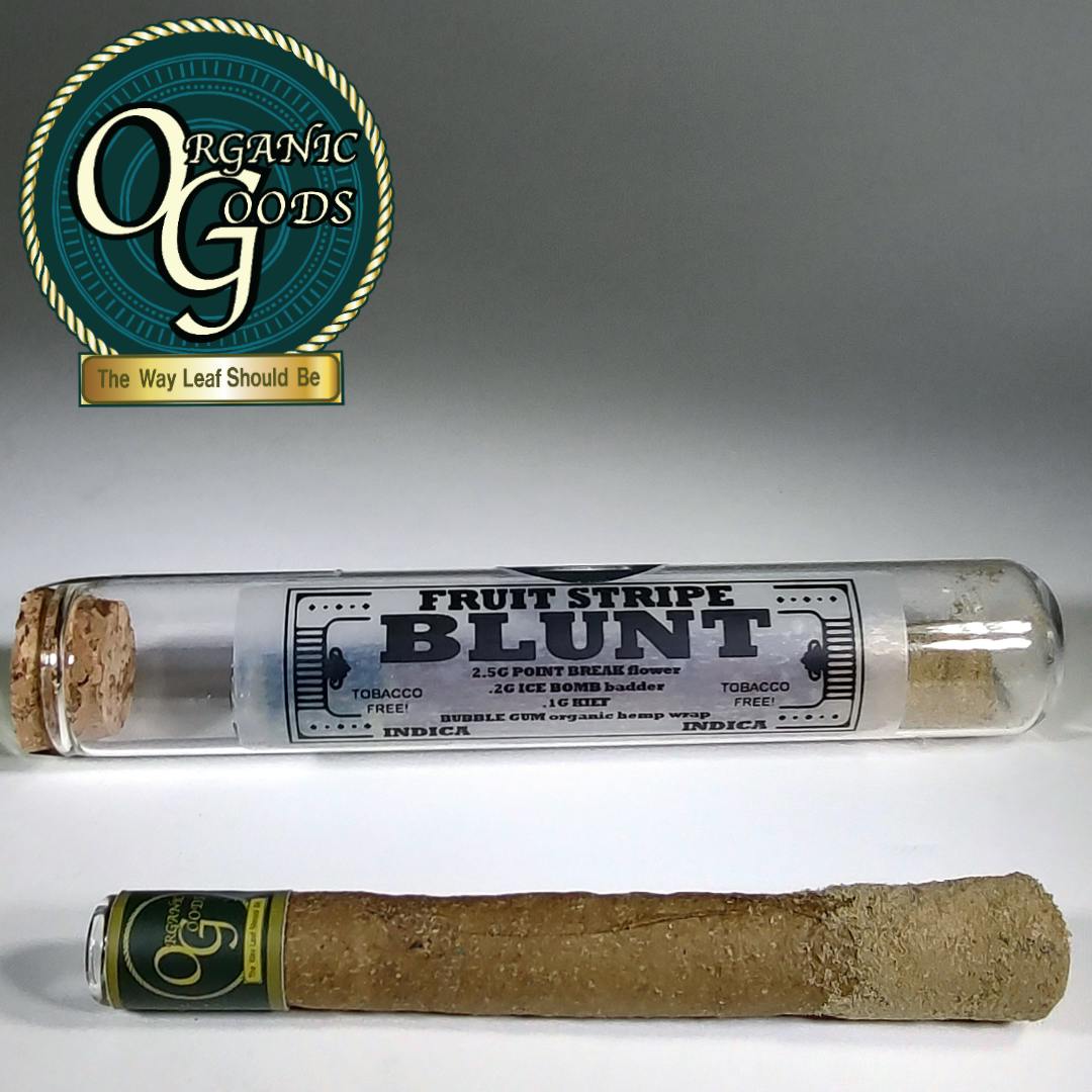 Fruit Stripe TF Blunt Dipped in Badder and Kief 2.8g