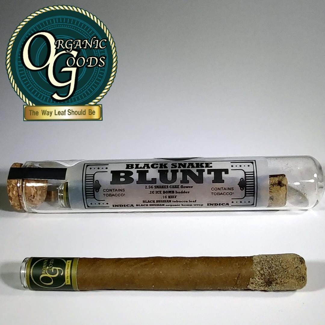 Organic Goods Blunt Dipped in Badder & Kief Black Snake 2.8 G