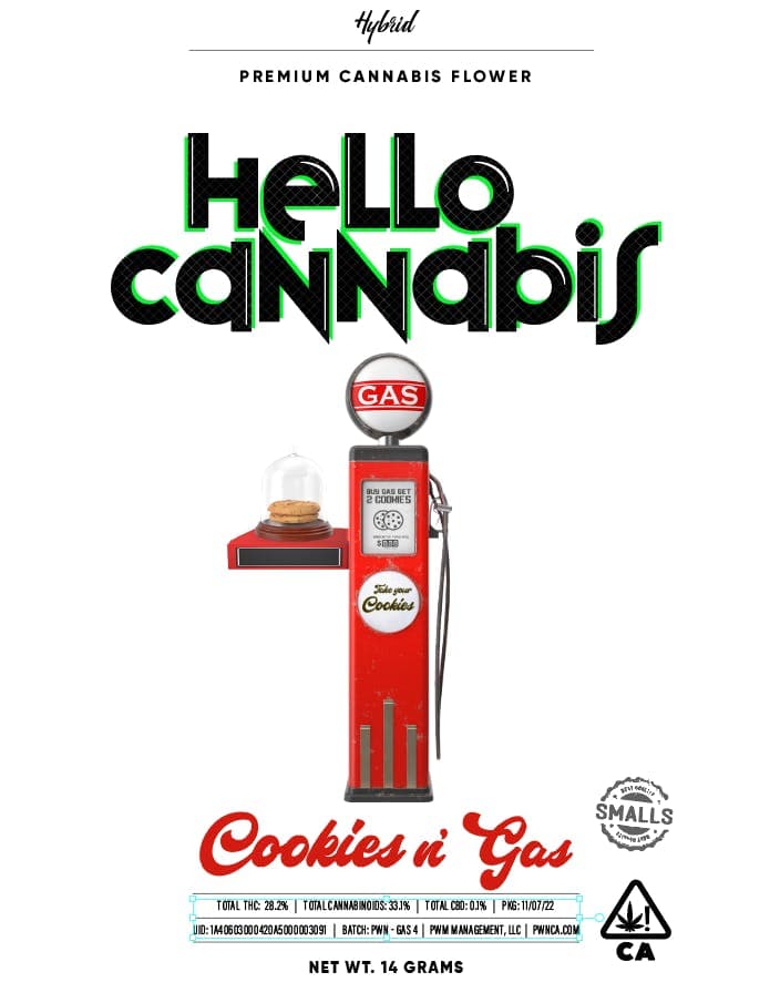 Hello Cannabis - Cookies n' Gas (H) - smalls [14G]